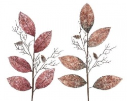 Ветка с листьями, коричнывый/красный, 20х70 см, 2/ass