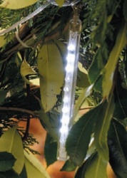 Гирлянда-сосулька, 13 см, 55 лампочек, белая